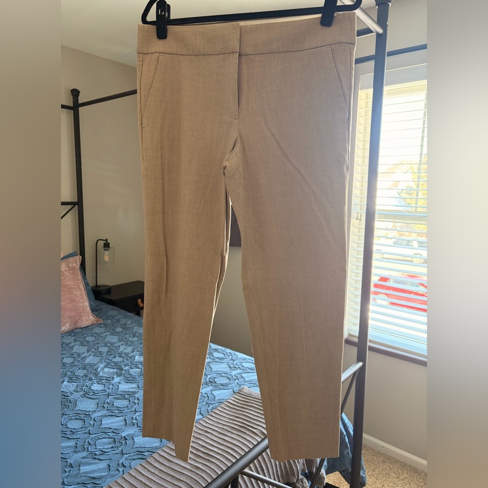 LOFT Slim Tapered Trousers in Taupe